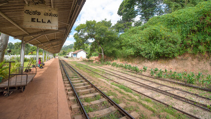 On the platform waiting for the train.
Ella Train Station, Sri Lanka.