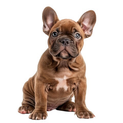 Obraz premium Bordeaux puppy dog is sitting forward. isolated on a white background.