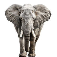 Elephant on isolated on white background. With clipping path