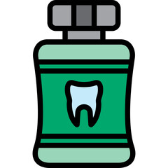Mouthwash Vector Line Filled Icon