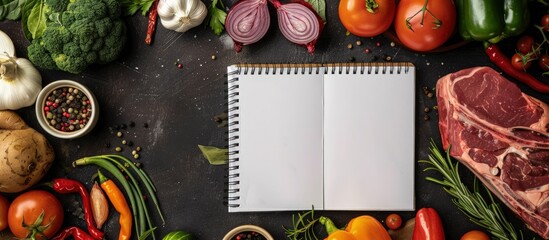 Balanced Diet Planning and Healthy Choices Notebook. AI generated