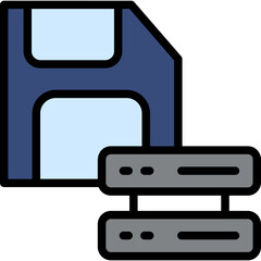 web-hosting-11 Vector Line Filled Icon