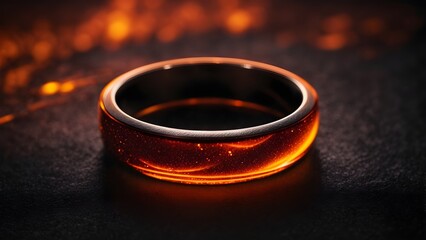 Obraz na płótnie Canvas Wedding rings on a dark background. Wedding ring 