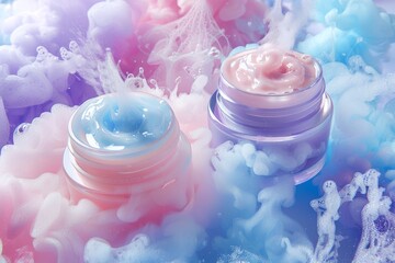 Face Skin care breakthroughs skin care cream. Skincare beauty cosmetic products: lip balm, Divine lotion, moisturiser, skincare Hemp oil eye gel, Redness reducing skincare serum and Repair jar pot