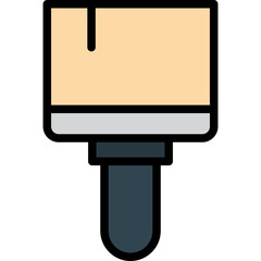 Paint Brush Vector Line Filled Icon