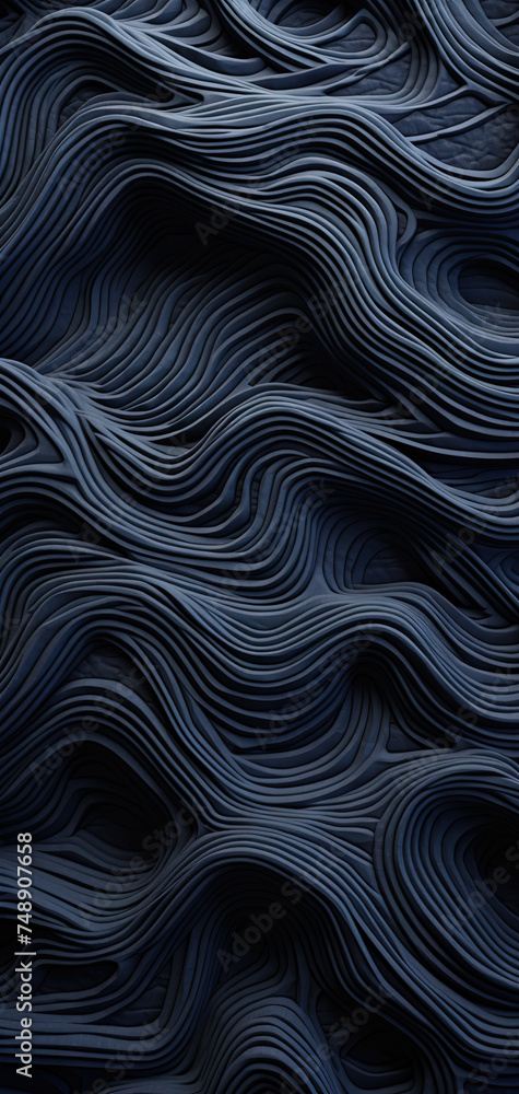 Poster scientific abstraction with futuristic textured tissue waves. tech background with close-up wave bio