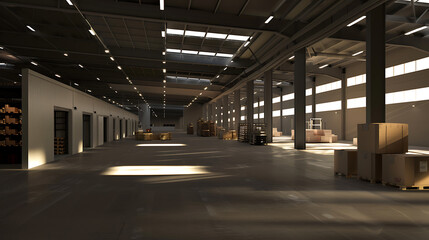 Fototapeta premium Logistics distribution center, Retail warehouse