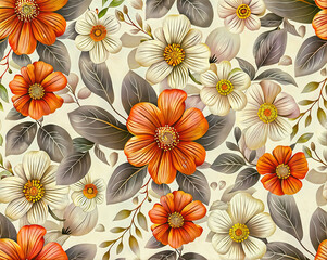 seamless background with flowers