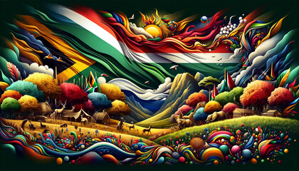 Abstract colorful background South Africa