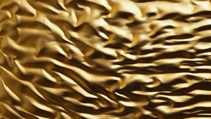 Fototapeta na wymiar Abstract gold plaster with uneven texture and pattern providing space for text