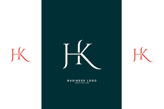 HK, KH, H, K, Abstract Letters Logo Monogram