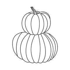Pumpking single continuous one line out line vector art  drawing  and tattoo design