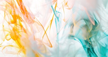 Ethereal Beauty: A mesmerizing dance of colorful waves of smoke, perfect for backgrounds and abstract art