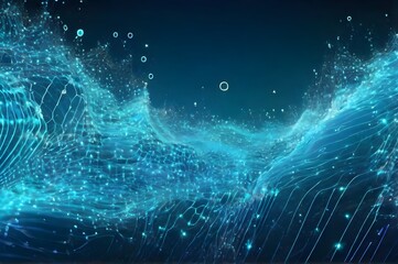 Data flowing across the screen, forming a dark black seamless and interconnected network. tiny light particle data network,