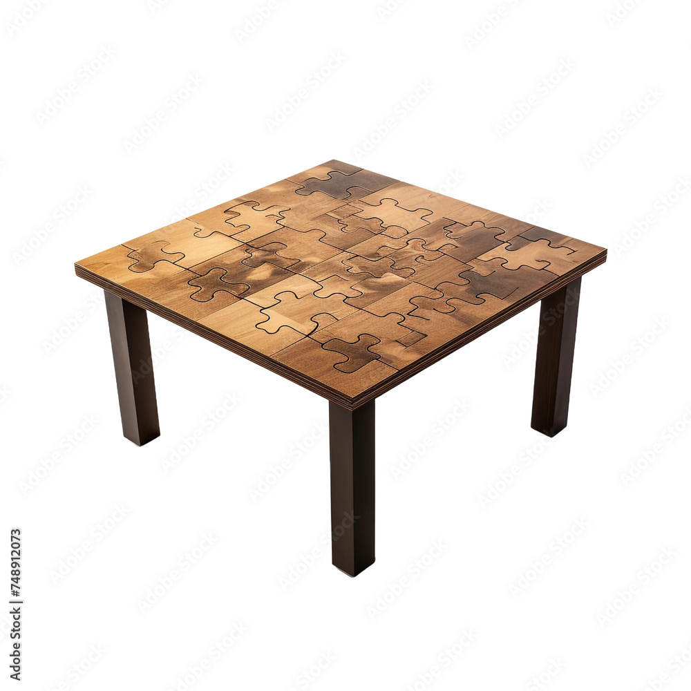 Poster Puzzle Table isolated on transparent background