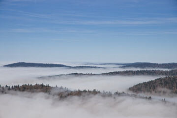 Brouillard dans les vallées