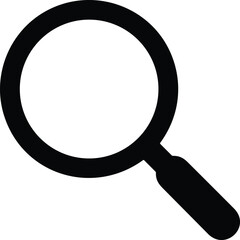 Explore or find flat icon. Search magnifying glass for apps and websites vector sign