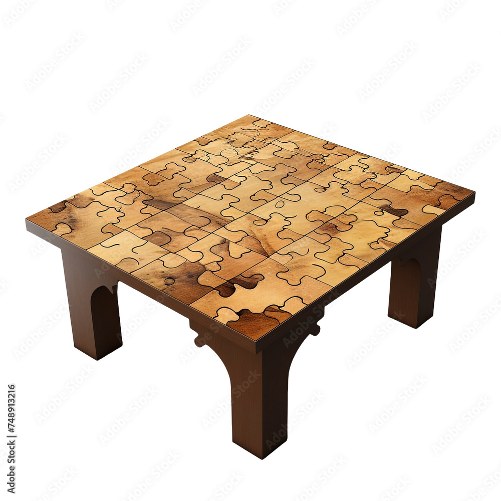 Poster Puzzle Table isolated on transparent background