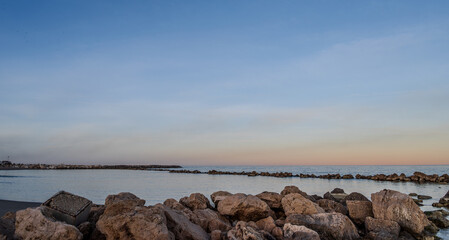 Adriatic Sea. Martinsicuro, Teramo. Spectacular sunset