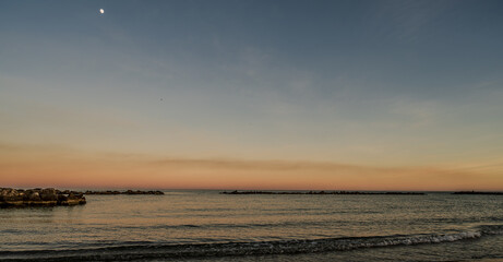 Adriatic Sea. Martinsicuro, Teramo. Spectacular sunset