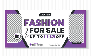Modern Fashion banner ,bill board banner or fashion sale banner design template