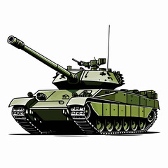 Vector de un tanque de guerra