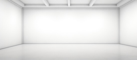 An empty room with a white wall and ceiling, showcasing simplicity and minimalism. The stark white color scheme creates a sense of spaciousness and cleanliness in the room.