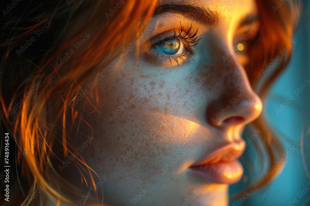 Aufkleber a digitally created blurred backdrop with a gradient of warm and cool tones representing balance and