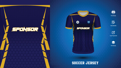 Vector soccer jersey design for sublimation or sports tshirt design for cricket football
