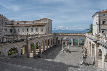 Cassino, Lazio, Italy. The Benedictine Abbey of Montecassino.