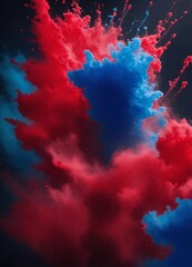 Red blue background