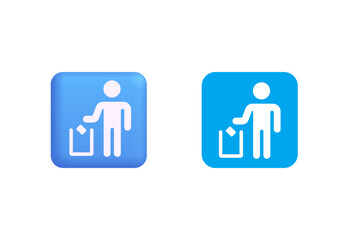 Litter in bin sign
