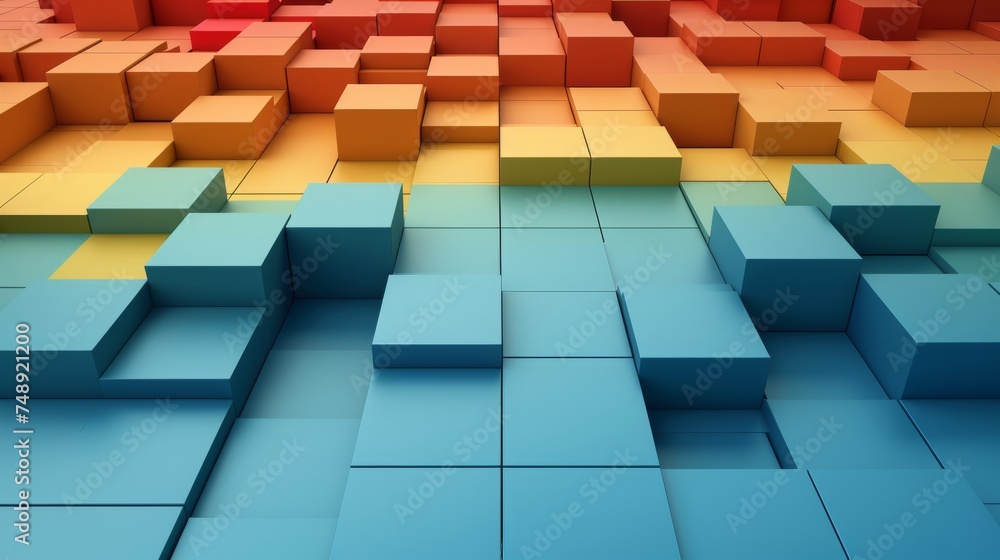 Aufkleber dark rainbow 3d abstract background with vibrant colors and depth perception for design projects
