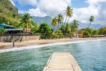 Photo sur Plexiglas Bora Bora, Polynésie française Soufriere Beach.Soufriere, Saint Lucia, .West Indies, Eastern Caribbean