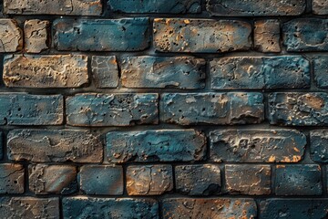 Detailed close up of a brick wall with rust. Perfect for industrial backgrounds