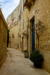 narrow street in the town