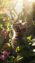 Kitten's Quiet Moment in the Shade