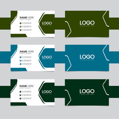 new visiting card design template with 3 colors.
