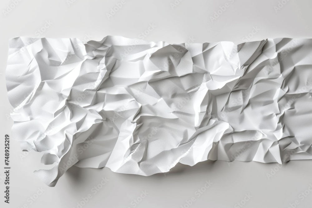 Poster A piece of white paper with visible folds. Suitable for various design projects