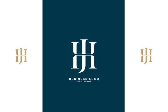HJ, JH, H, J, Abstract Letters Logo Monogram