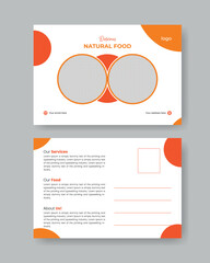 Simple and attractive postcard design template.