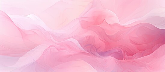 Fototapeta na wymiar This close-up view showcases a pink and white background featuring abstract endless tones, gentle pastel colors, decorative patterns, and soft pale stains creating a futuristic and artistic design.