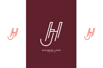 HJ, JH, H, J, Abstract Letters Logo Monogram
