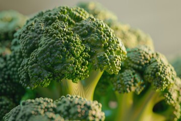 A detailed view of a bunch of broccoli, perfect for healthy eating concepts