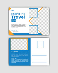 Simple and attractive postcard design template.