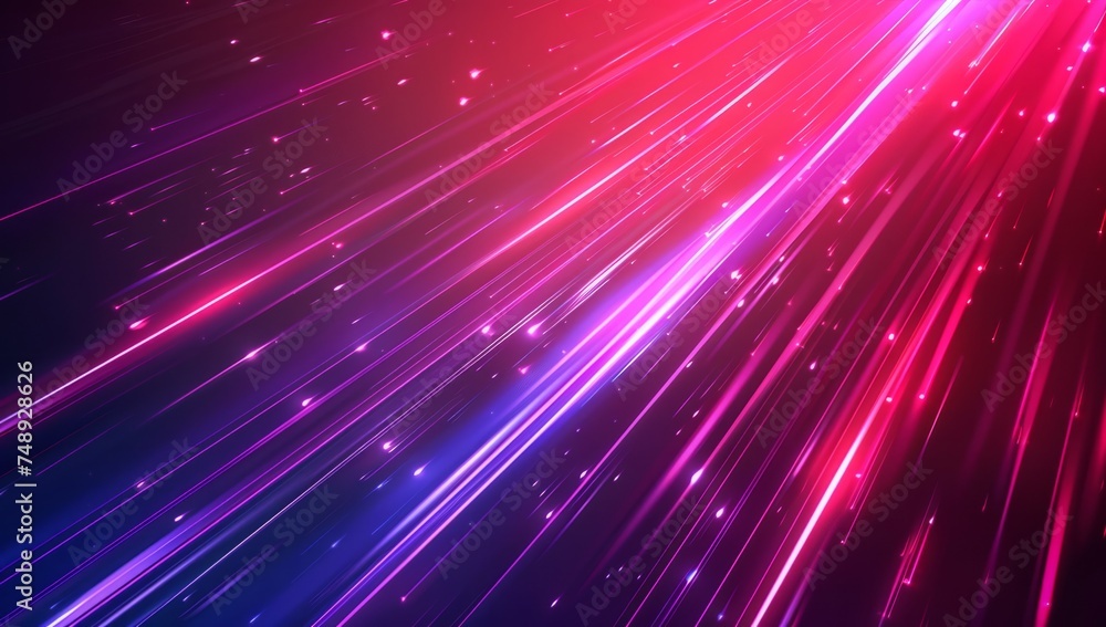 Poster red and pink light stream background in the style of speed and motion generative ai