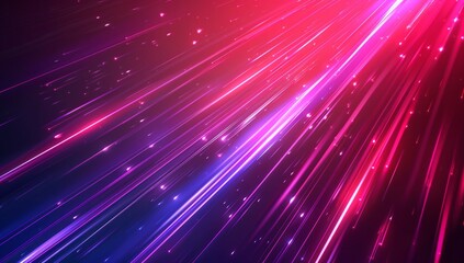 Obraz premium red and pink light stream background in the style of speed and motion Generative AI