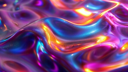 Vivid energy of colorful holographic waves in motion