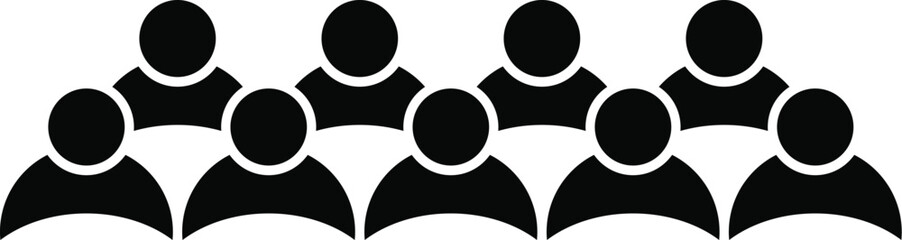  Group of people or group of users / friends flat vector icon for apps and websites 