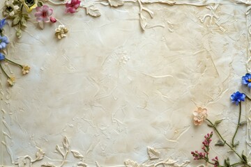 Vintage background with flowers and copy space for text or image.